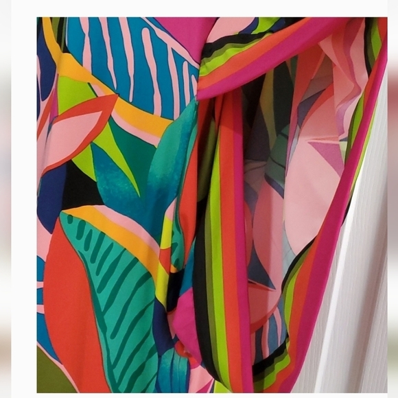 Trina Turk RAINFOREST Tunic Swim Cover up Dress - Sz. Large NWT - Picture 6 of 8